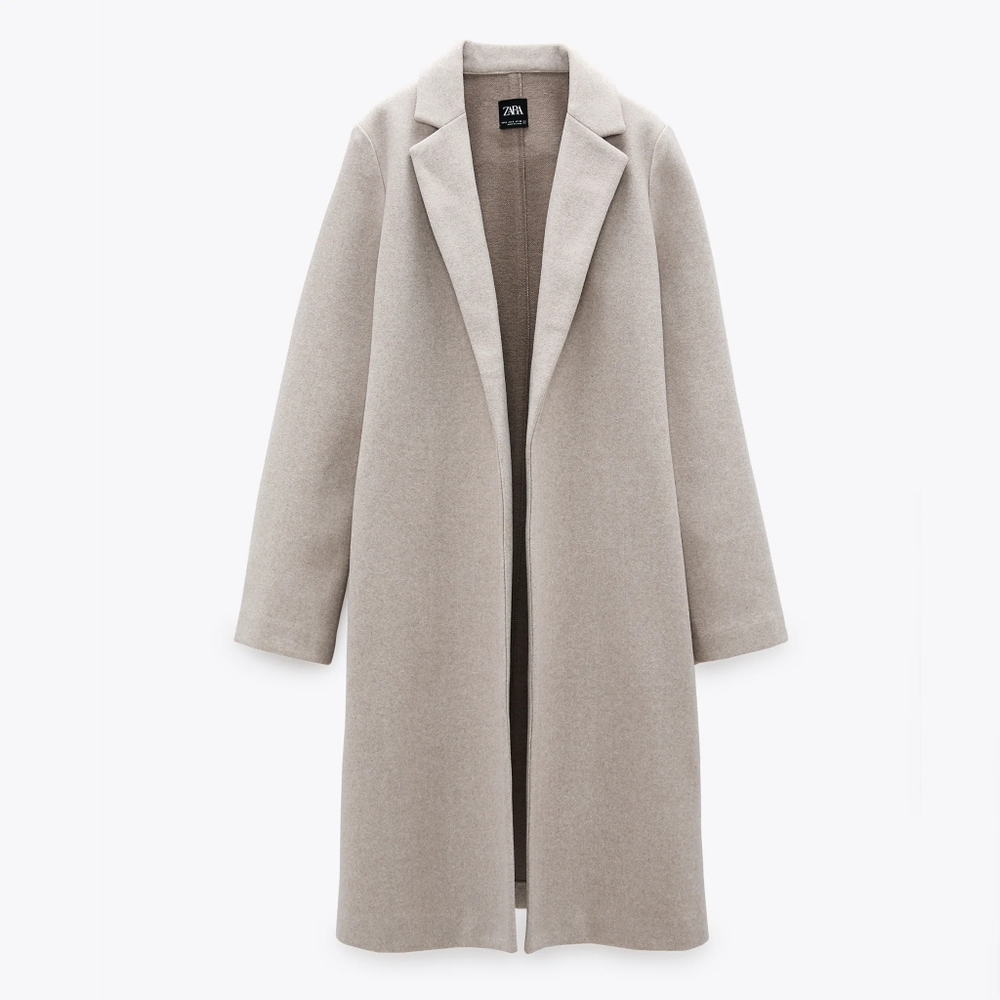 Zara Coat with Lapel Collar